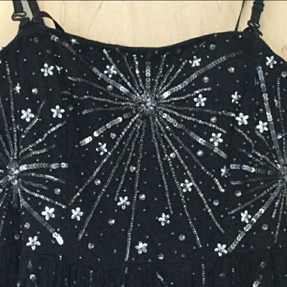 Adriana Papell Embellished Strapless Mesh Gown - Picture 2 of 8